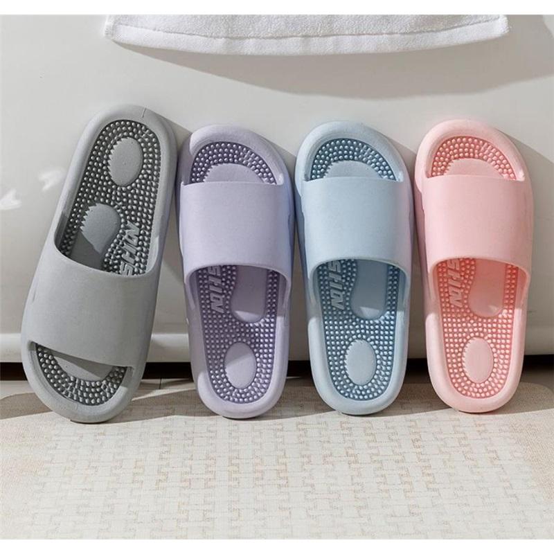 Women Summer Concise Slippers Men Soft Home Slides Couples Bathroom Non-slip Sandals Adults Comfortable Outdoor Beach Shoes