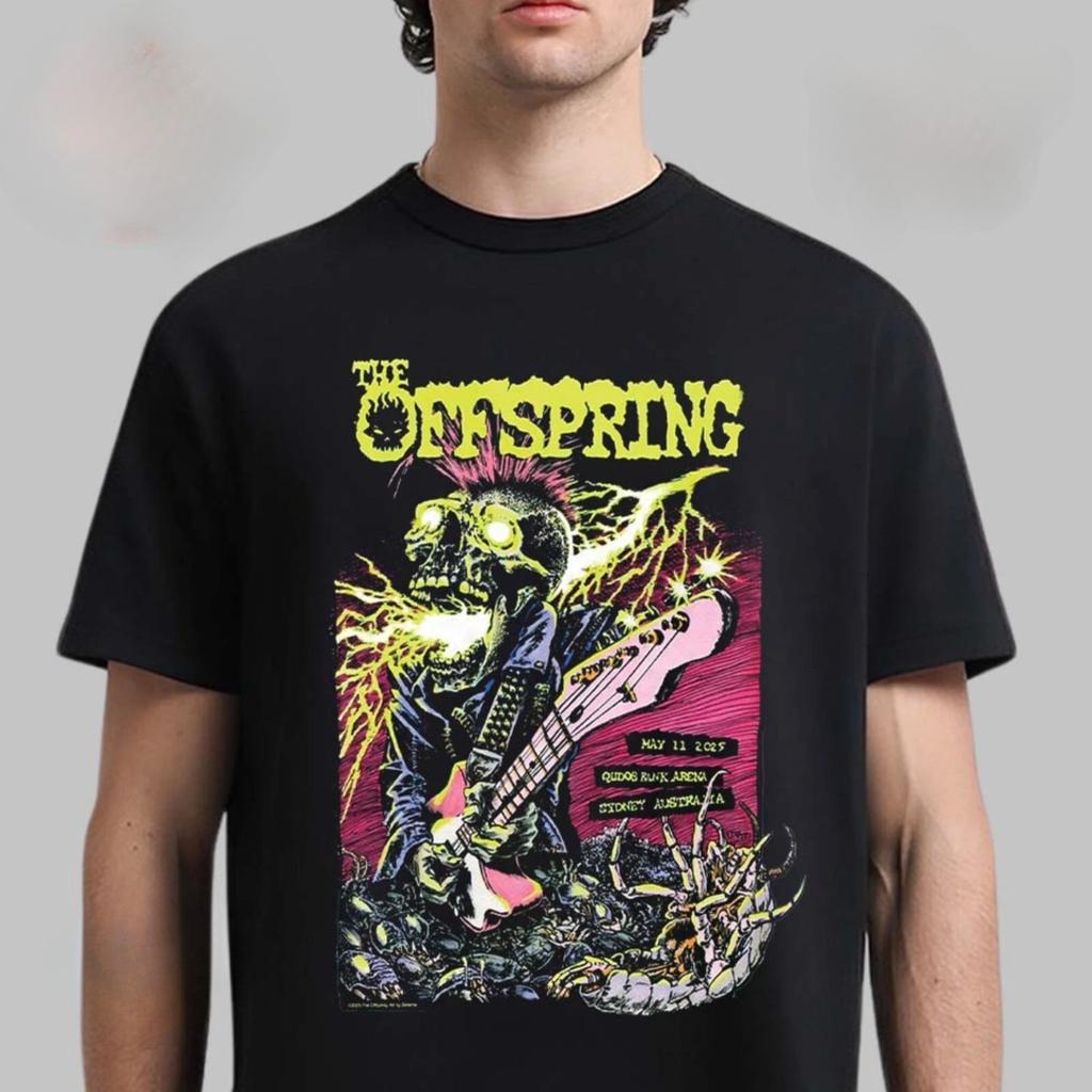 The Offspring Supercharged Worldwide North American Tour 2025 T Shirt High-end Luxury Is for Both Men and Women Top Y2k