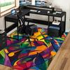 1pc Colorful Abstract Birds Chair Mat - Festival Gift for Office Chairs, Non-Slip Carpet for Home Decor, Suitable for All Seasons.P062