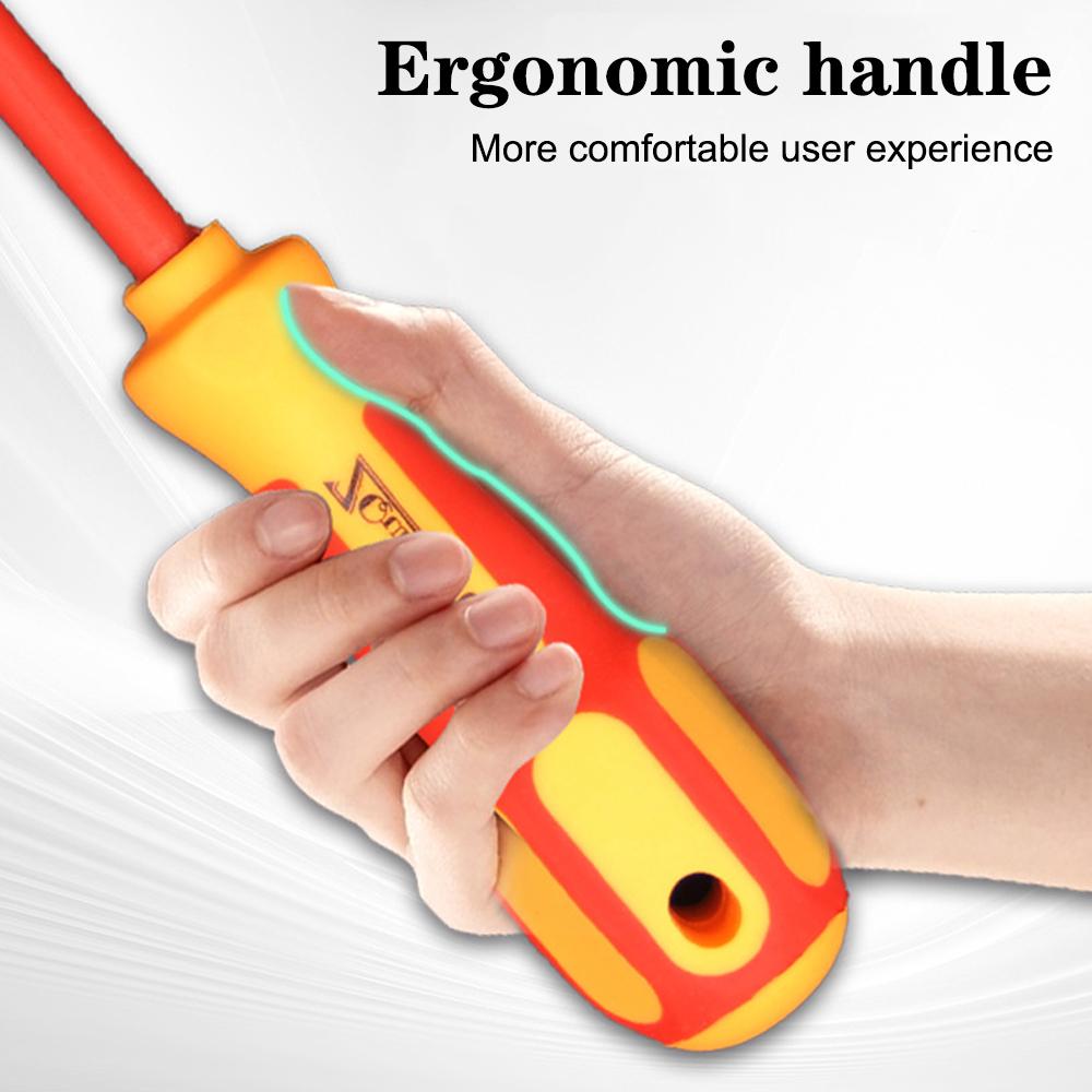 Portable Electrician Tools Multifunctional 7Pcs/Set Insulated Screwdriver Set With Case Magnetic 1000V Daily Use Car Repair Tool