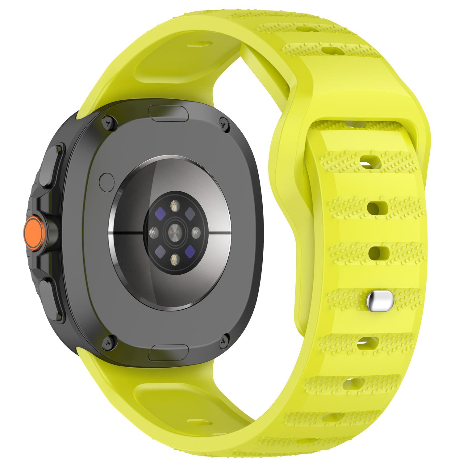 

Dot Pattern Watch Band for Samsung Galaxy Watch8 44mm/40mm/Watch8 Classic 46mm Silicone Replacement Strap Fluorescent Yellow