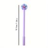 Back To School Season 12pcs 0.5mm Creative Cartoon Soft Glue Sun Flower Shape Neutral Pen Cute Sign Pen Gift Pen Exam Pen