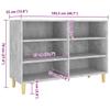 vidaXL Sideboard Betongrau 103,5x35x70 cm Holzwerkstoff
