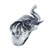 Thailändischer Vintage Elefant Punk Schmuck Ring