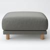 MUJI Ottoman Cover, Cotton-Linen Basket Weave, Charcoal, KB4JTA2A