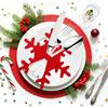 12PCS Snowflake Cutlery Holder Set Non-woven Fabric Silverware Organizer Bag Table Ornament Xmas New Year Party Decoration Gifts
