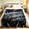 Coperta Personalizzata a Tema Magia Fantasy con Nome e Testo Personalizzati Morbida Calda Coperta da Divano Decorazione per la Casa