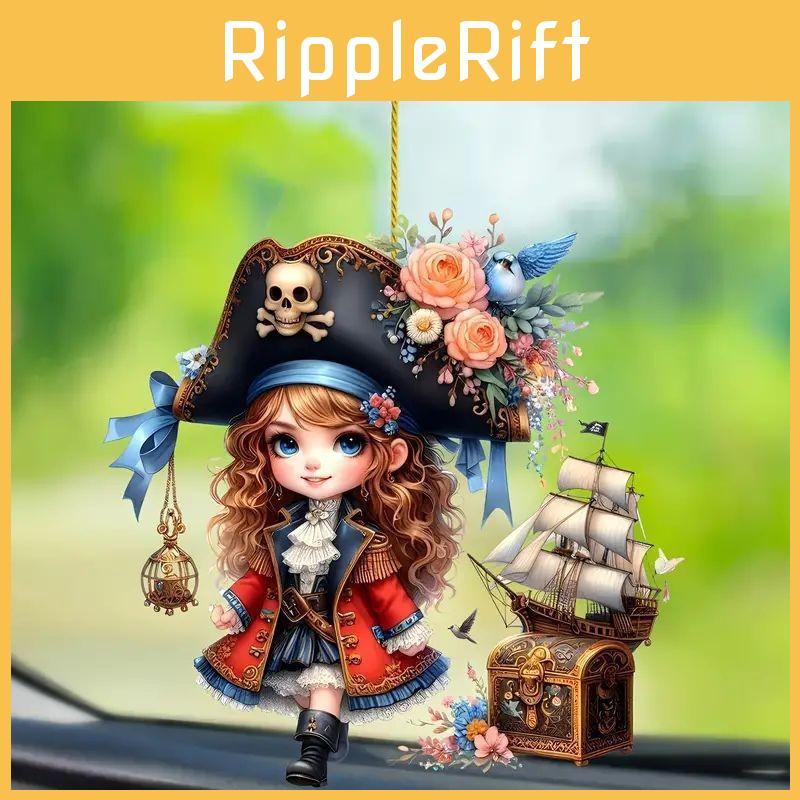 Interior Accessory Car Acrylic Cartoon Girl Pendant Halloween Decoration Themed