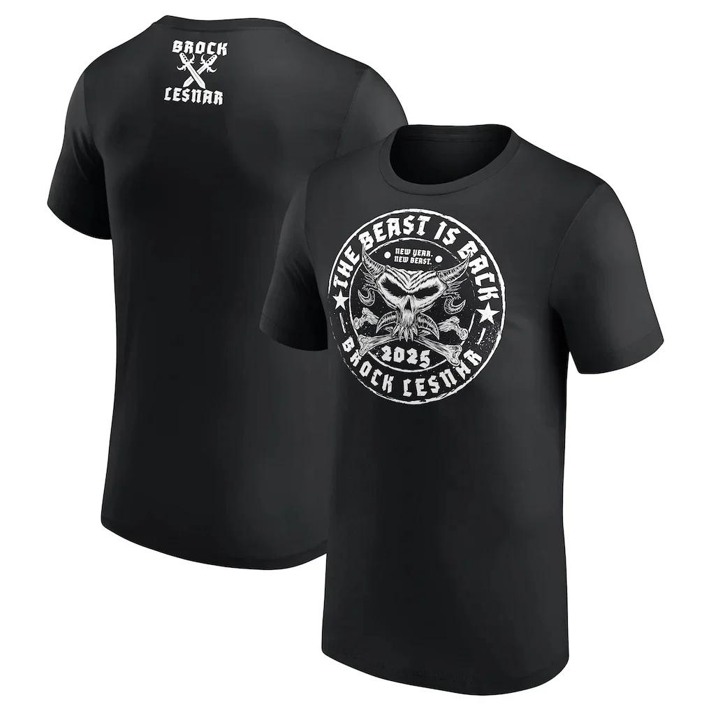 Men's Black 3D Printed T-shirt Street Fashion Trend Short Sleeved Top Personalized Casual Comfortable Round Neck Clothing