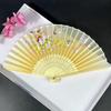 Chinese Style Folding Fan for Men, Portable, Retro Style, Classical, Traditional Hanfu, Black and Green, Bamboo Design