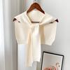 New Stripe Fake Collar Women Detachable Collars Black White Candy Color Faux Col Chemisie Removable Ties Women Navy Collar Shawl