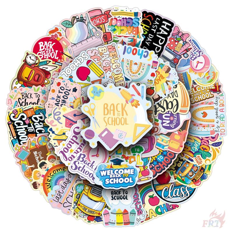 50Pcs/Set Back To School Stickers DIY Fashion Waterproof Doodle Decals Stickers