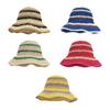 Spring Summer Outdoor Straw Weaving Hat for Woman Teens Fashion Wide Brim Adult Unisex Rainbow Color Straw Weaving Cap
