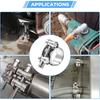 6PCS 304 Stainless Steel Hose Clamps T Bolt Exhaust Pipe Clip 17-174mm Heavy Duty Turbo Intercooler Adjustable Pipe Tube Clamps