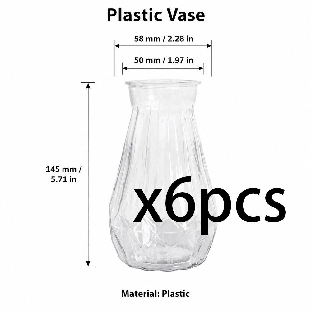 Hochwertige Vase aus Kunststoff im Diamantstil, transparente Vase, geeignet für Tischdekoration, Hochzeit, Zuhause, Tischdekoration