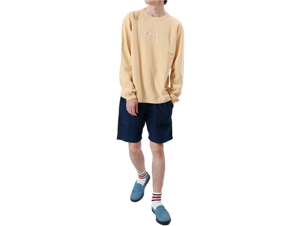 Reverse Weave Long Sleeve Salmon Pink Japan L To Japanese Size [Champion] T-Shirt C3-P407 Men's (equivalent L)