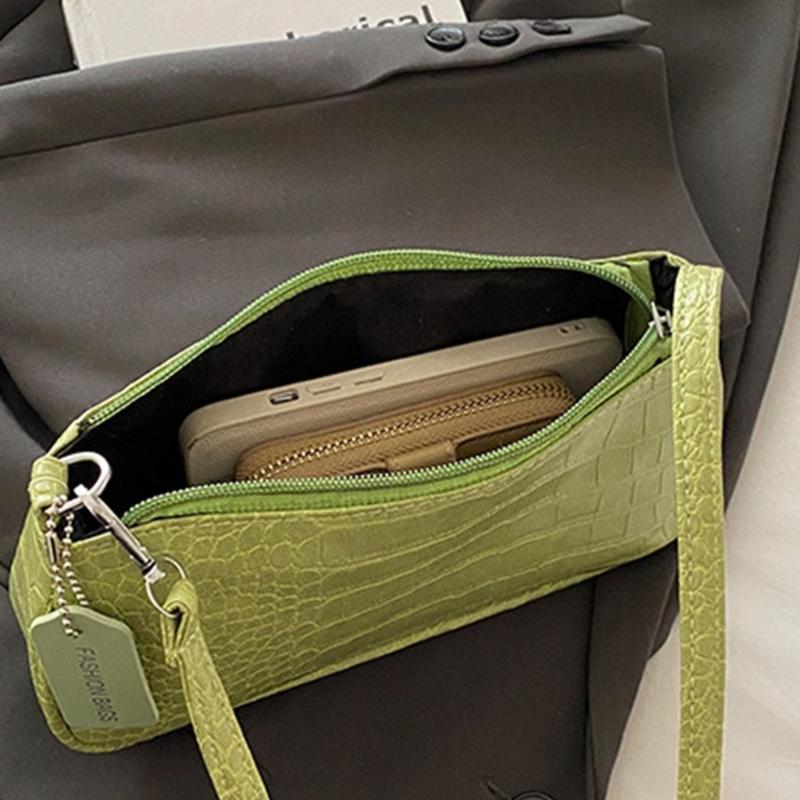 Shoulder Bag for Women Trendy Hoboes Toted Handbag Pu Leather Underarm Purse Clutches Purse with Zipper Baguettes Bag