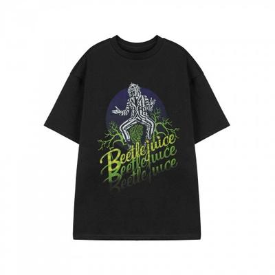 Beetlejuice Unisex Erwachsenen T-Shirt mit Fade-Logo, kurzärmelig