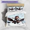 3pcs Duvet Cover Set (1*Duvet Cover + 2*Pillowcase, Without Core), How to Train Your Dragon Print Bedding Set, Bedroom Decor, All‑Season, Birthday Gif