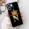 For Oppo Reno14 F 5G 6.57" Case Popular Design Letters A-Z Crown TPU Soft Silicone Cover For Oppo Reno 14F CPH2743 Phone Casing