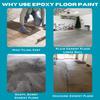 3-in-1 Epoxy Floor Coating - Light Grey 35oz (54ft²), Primer+Paint+Clear Coat | Non-Slip, UV-Resistant Finish for Concrete Garage Floors, Basements