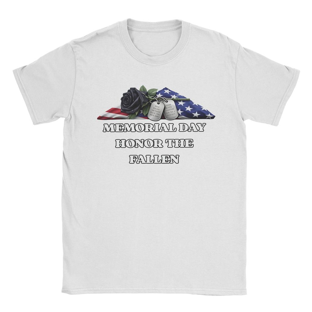Casual Memorial Day Patriot Tshirts For Unisex Unisex Crew Neck Cotton T Shirts Forever Remember Short Sleeve Tees Graphic Tops