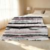 Cozy Soft Flannel Striped Blanket Breathable Lightweight for Home & Office, All Seasons | Halloween & Christmas Use