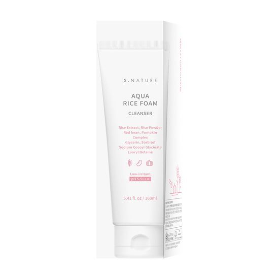 S.NATURE Aqua Rice Mildly Acidic Cleansing Foam 160ml