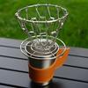 Faltbarer Kaffee-Drip-Ständer aus Edelstahl Wiederverwendbarer Handkaffeefilterhalter Verstellbar V-förmig