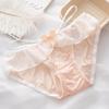 Solid Colors Girls Fitness Bow Ice Silk Low-Rise Thong Female Lingerie Underwear Lolita Panties