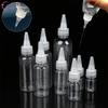 Frasco Conta-gotas Vazio de 3-100ml Plástico Transparente Bico Conta-gotas Recarregável Com Tampa Frasco de Apertar Recipientes para Tinta de Pigmento de Tatuagem