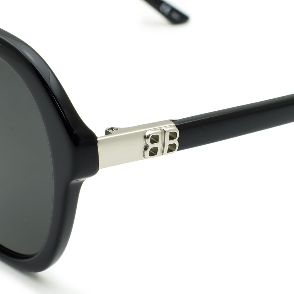 Balenciaga Asian BB0184SA Women's Sunglasses, Fit, 001, Black/Gray