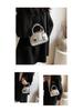 Women's 2025 Spring/Summer Textured Shell Bowling Bag - Versatile Crossbody Handbag