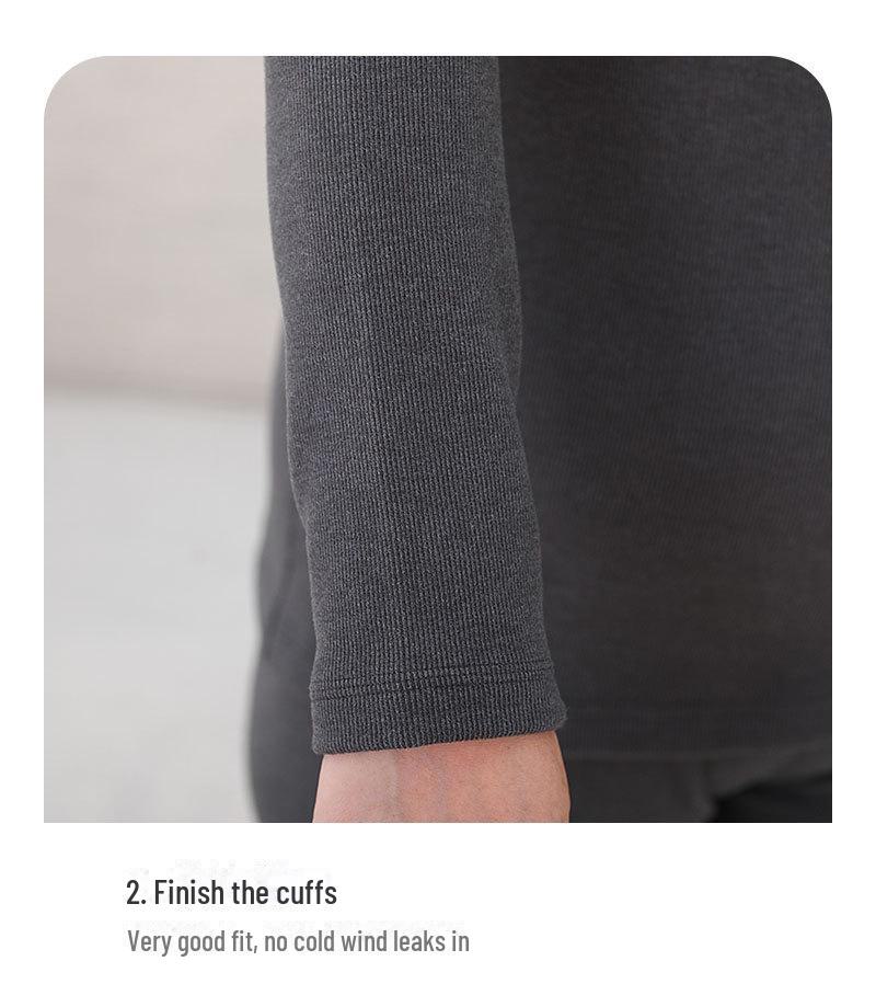 Women's Thermal Underwear Set: Mid-Neck German Fleece for Middle-Aged & Elderly