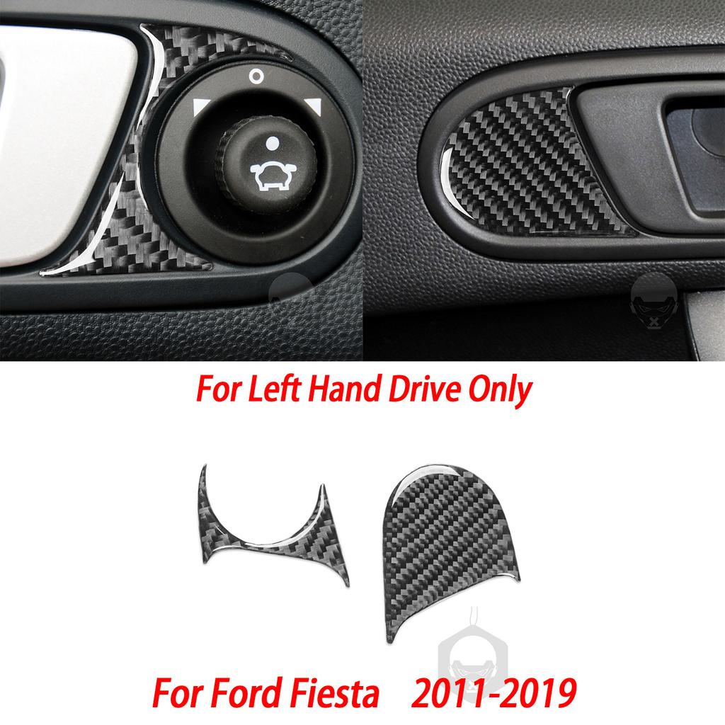 Carbon Fiber Side Air Vent Dashboard Center Console Gear Shift Panel Car Interior Accessories Sticker For Ford Fiesta 2011-