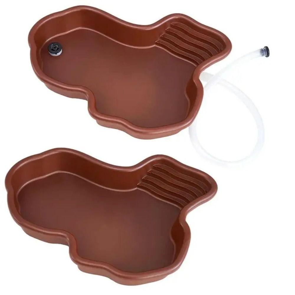 With Ramp Reptile Water Bowl Portable Tortoise Water Dish Turtle Feeding Dish  Scorpion