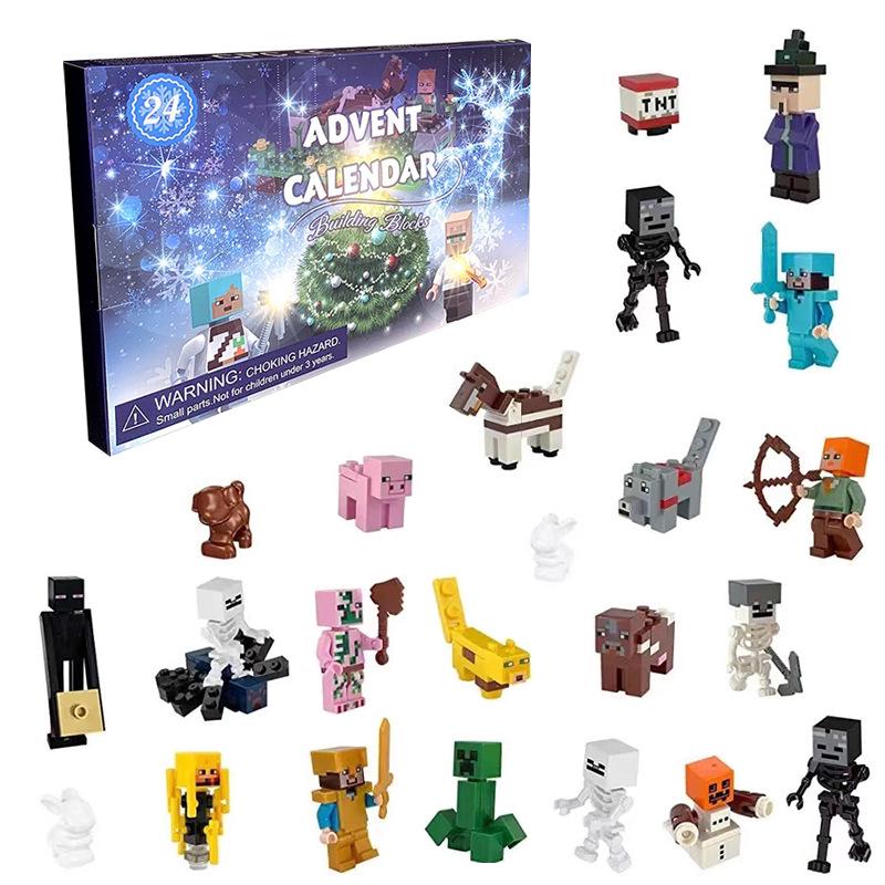 24-Day Digital Christmas Countdown Robot Building Blocks Gift Box for Kids
