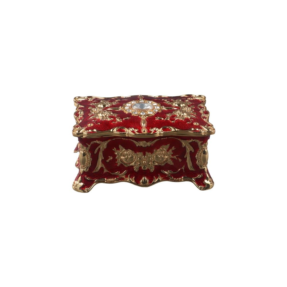 Metall Luxus Vintage Retro High-End Schmuckschatulle Schmuckkästchen Organizer Aufbewahrungsbox Kosmetikbehälter