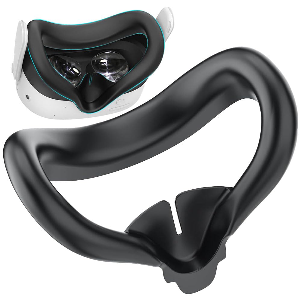 

For Meta Quest 3S Face Cushion Silicone Face Light Leak Stain Washable Dust VR Accessories for Meta Quest 3S [BARDATS] Cover, Cover, Proof, Resistant,