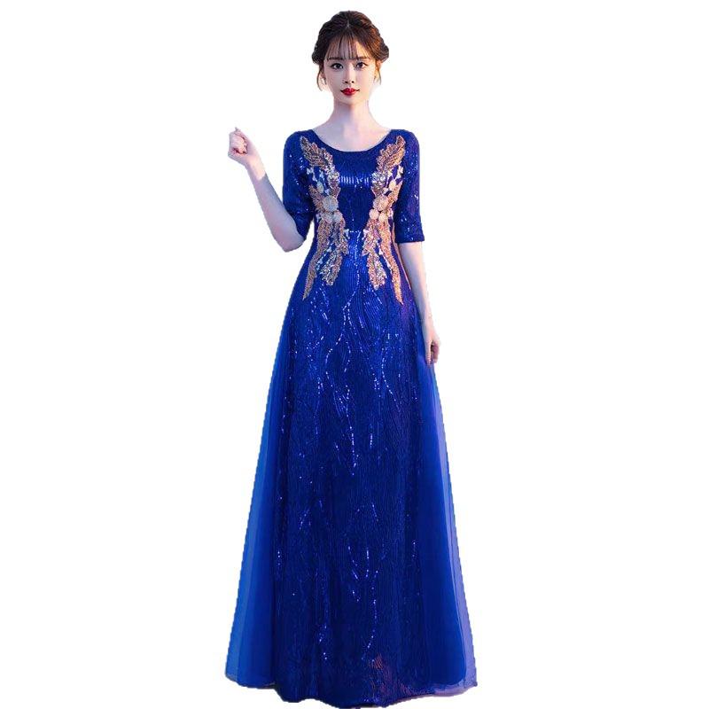 Długa Chińska Sukienka do Tańca i Chóru Damska