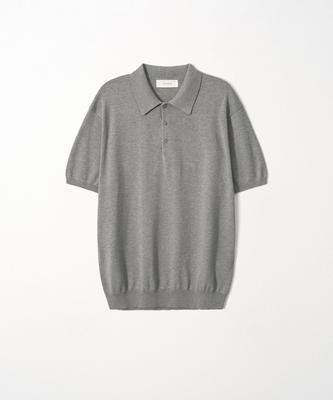 EZIO Signature Polo Knit_Melange Gray