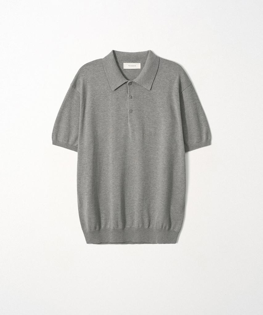 EZIO Signature Polo Knit_Melange Gray
