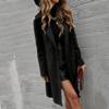 Women's Fashion Jacket Casual Solid-color Long-sleeved Cardigan Long Coat