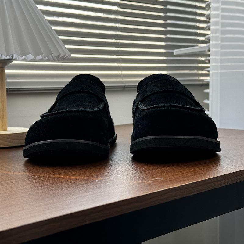 2025 new anti-velvet thick-soled bag head half slippers men's outer slippers lazy casual shoes 55336-Z