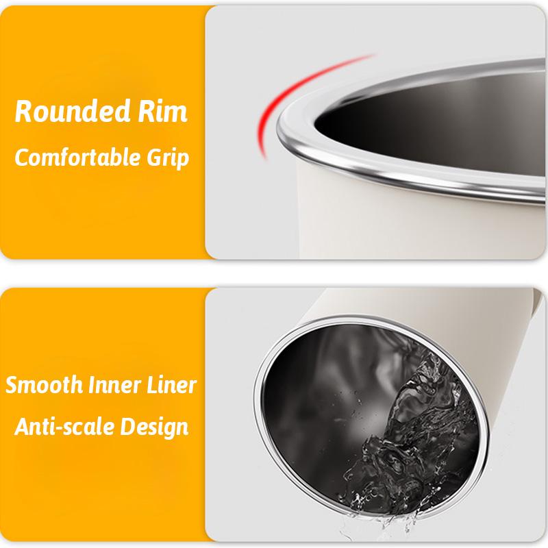 New Magnetic Toothbrush Cup Stainless Steel Sleek Minimalist Design Dual Function Rinsing/Drinking Drainage Dustproof Anti-Scale