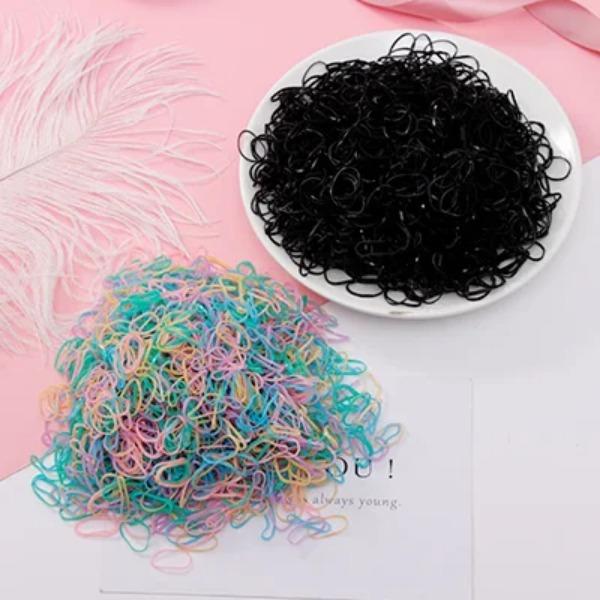 1000 teile/paket Mädchen Bunte Kleine Einweg Gummibänder Gummi Für Pferdeschwanz Halten Scrunchie Haarbänder Mode Haar Zubehör