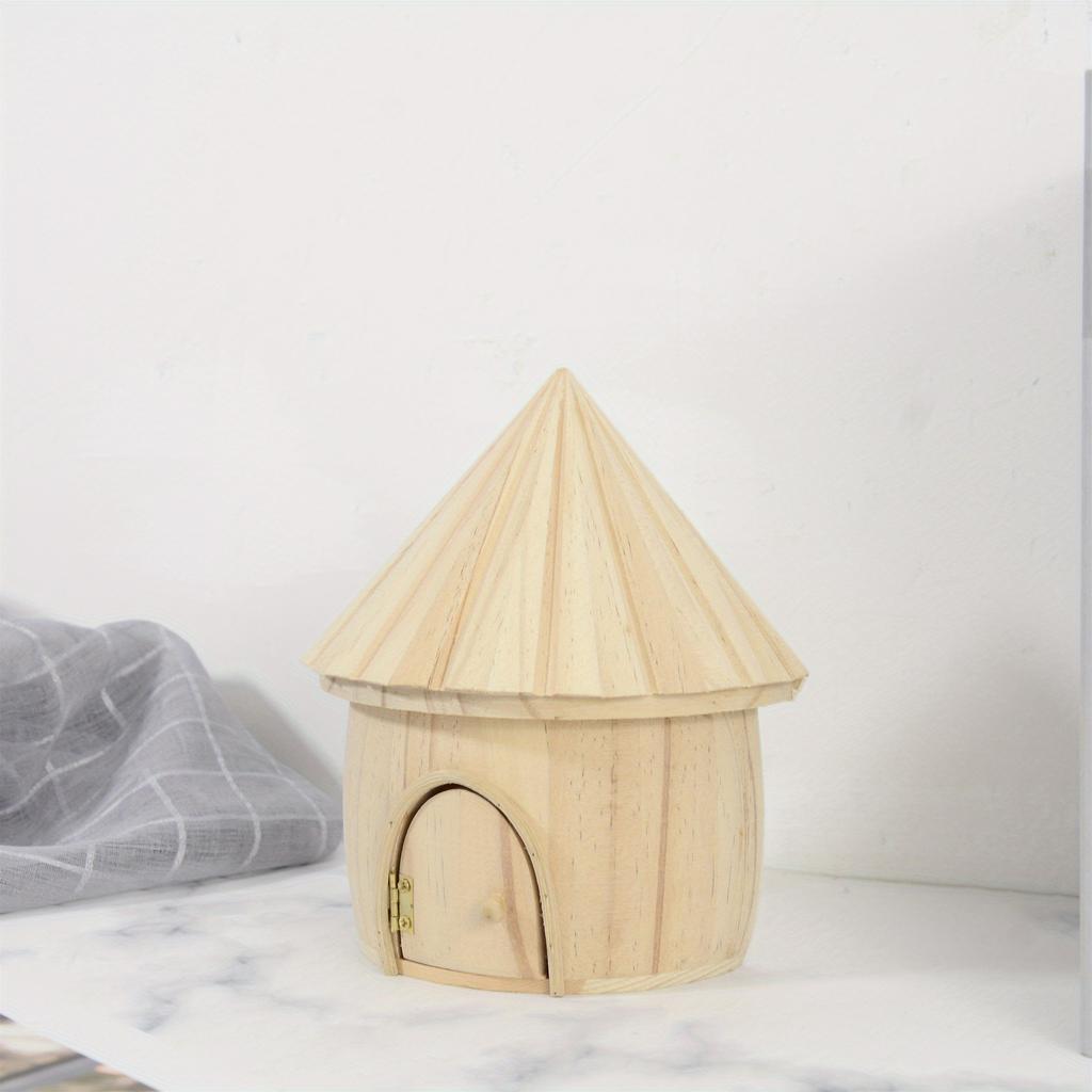 1 ADET Avrupa Versiyonu Tasarım Küçük Hayvan Ahşap Ev Rutin Tavuk Kutusu Peyzaj Aksesuarları Evcil Hayvan Yaratıcı Totoro Hamster Yuvası