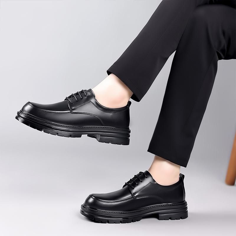 Pánské formální kožené boty Minimalistický a všestranný designový styl Denní kancelářské venkovní volnočasové obchodní silná podrážka pánské boty