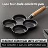 Cast Iron Hole Egg Pan Nonstick Breakfast Cooking Tool For Home Use