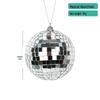Reflective Glass Disco Ball - Silver Hanging Spherical Party Decor Mirror Ball